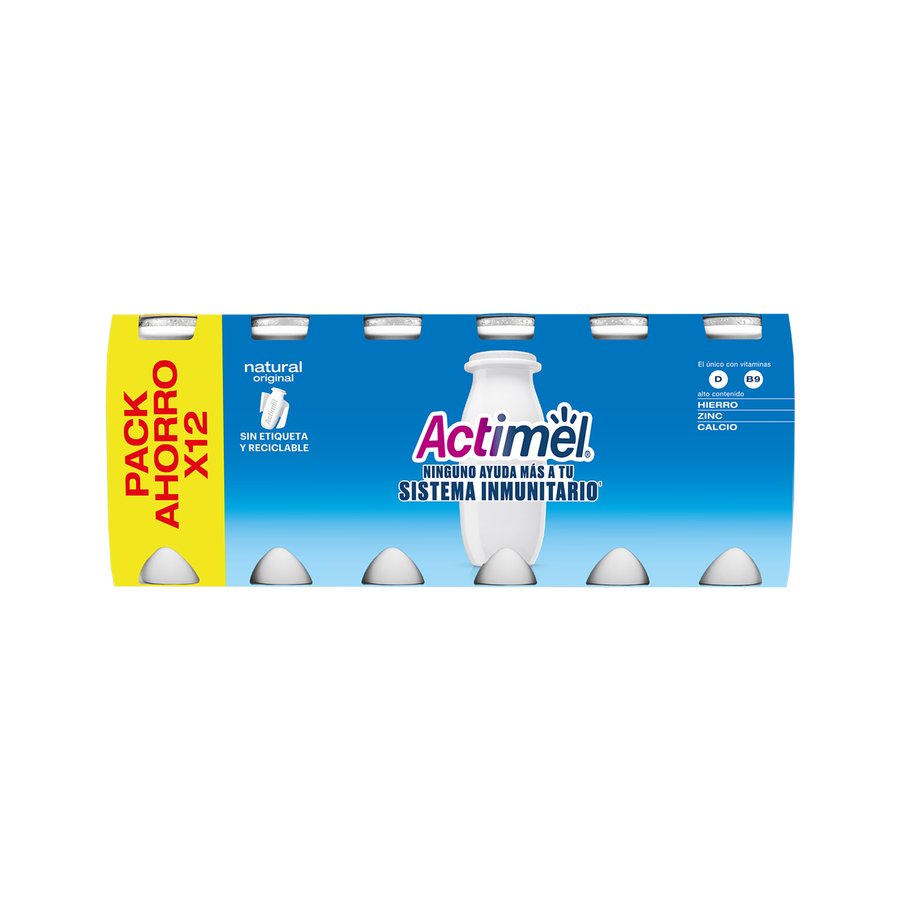 ACTIMEL DANONE líquido natural 12x100 g