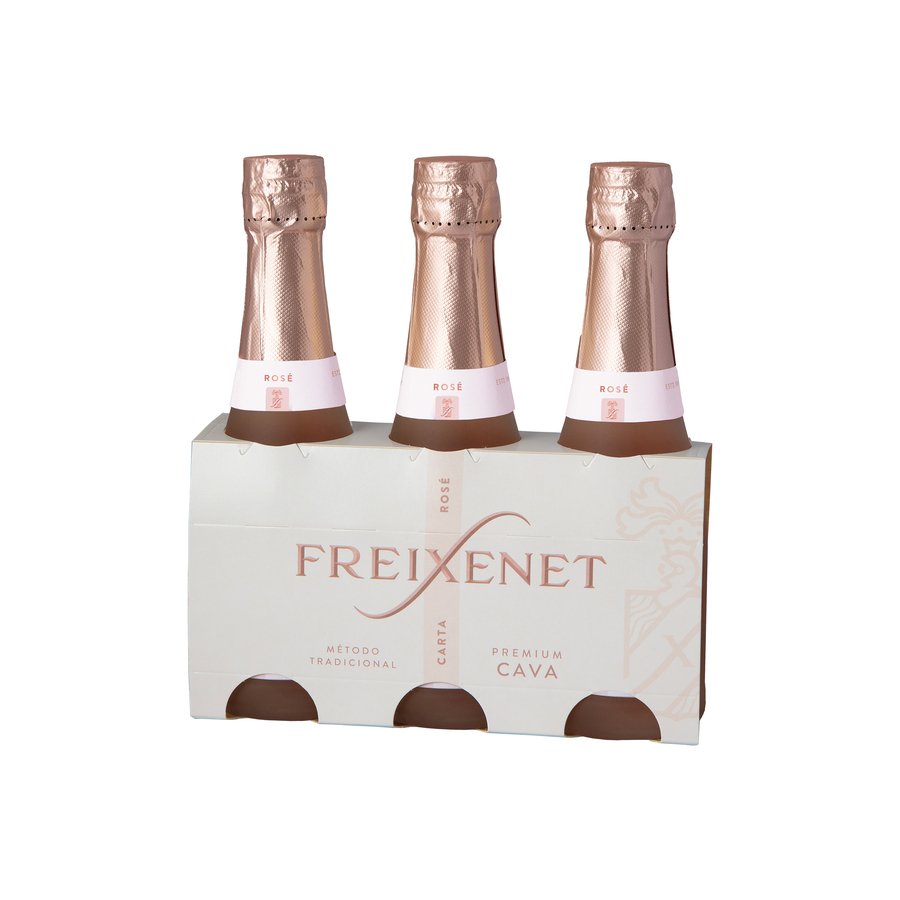 Cava mini FREIXENET Carta Rose pack 3x20 cl