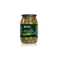 Oliva verde manzanilla con carabuña IFA ELIGES sabor anchoa frasco 500 g pne.