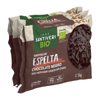 Tortiñas de espelta SANTIVERI Bio chocolate negro lote 3 x 34 g