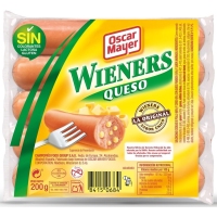 Salchichas OSCAR MAYER Wieners con queixo bolsa 200 g