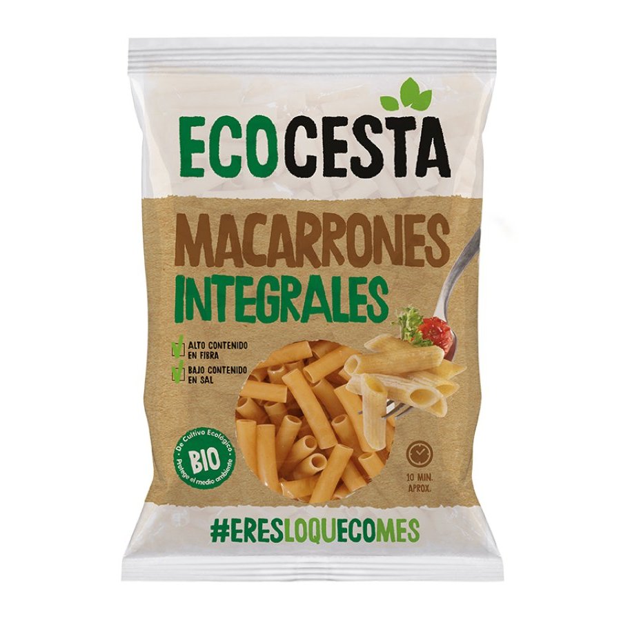 Macarrones integrales ECOCESTA 500 g