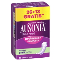 Compresas incontinencia AUSONIA Discreet normal 26 unidades + 13 unidades gratis