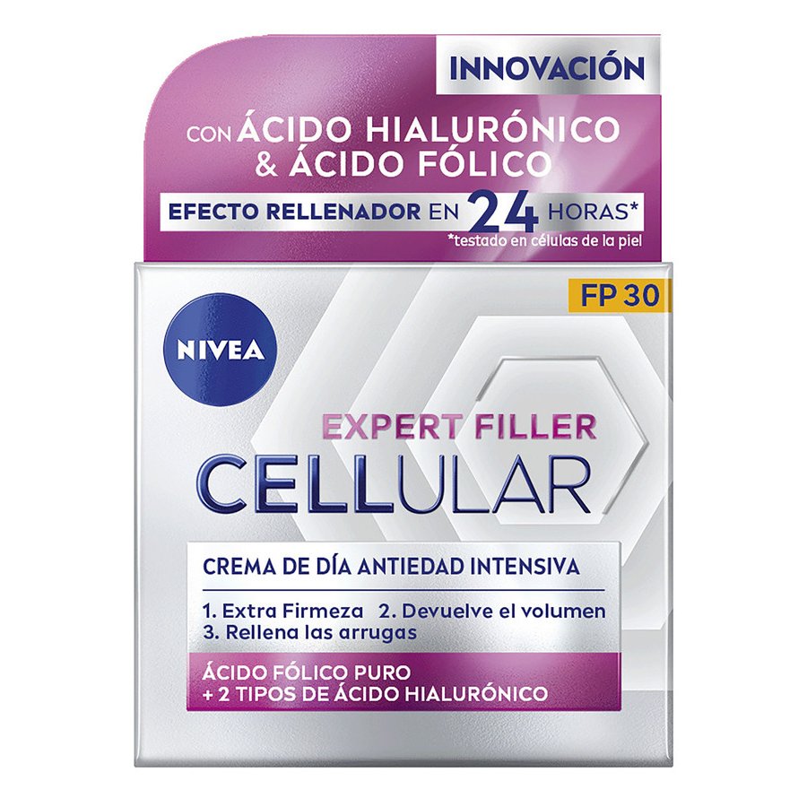 Crema antiedad NIVEA Cellular ácido hialurónico y fólico dia F30 50 ml