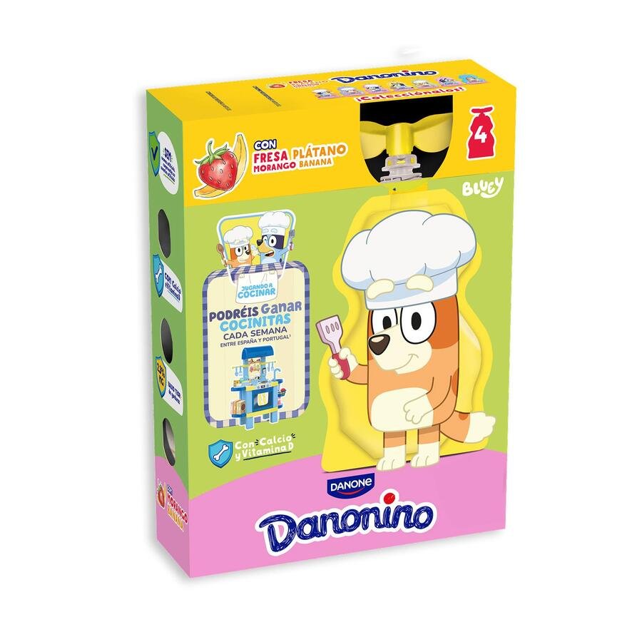 DANONINO Petit fresa plátano Pouch 4x70 g