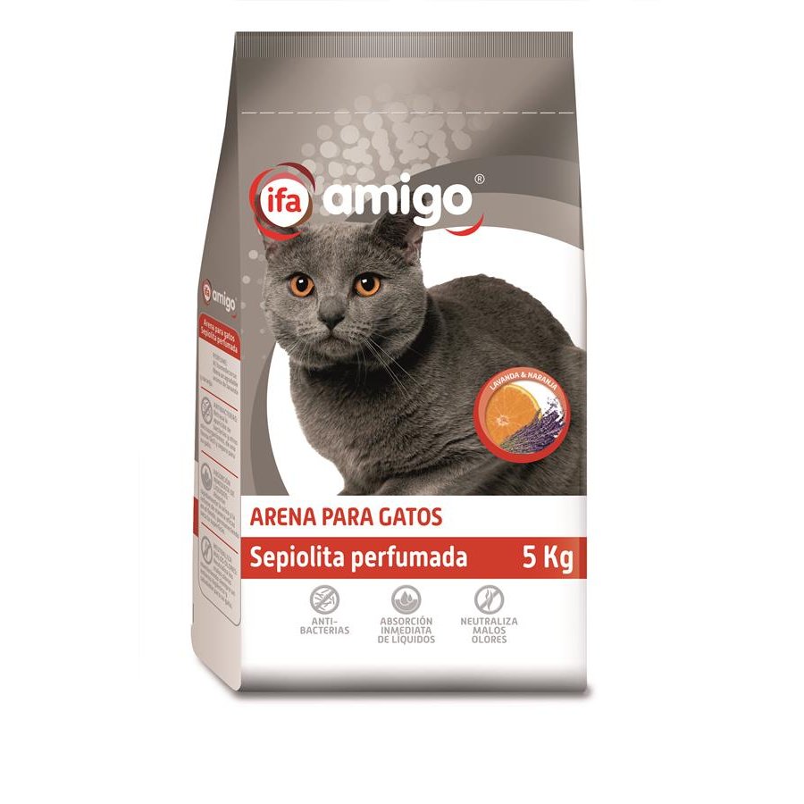 Arena gatos IFA AMIGO sepiolita perfumada 5 kg