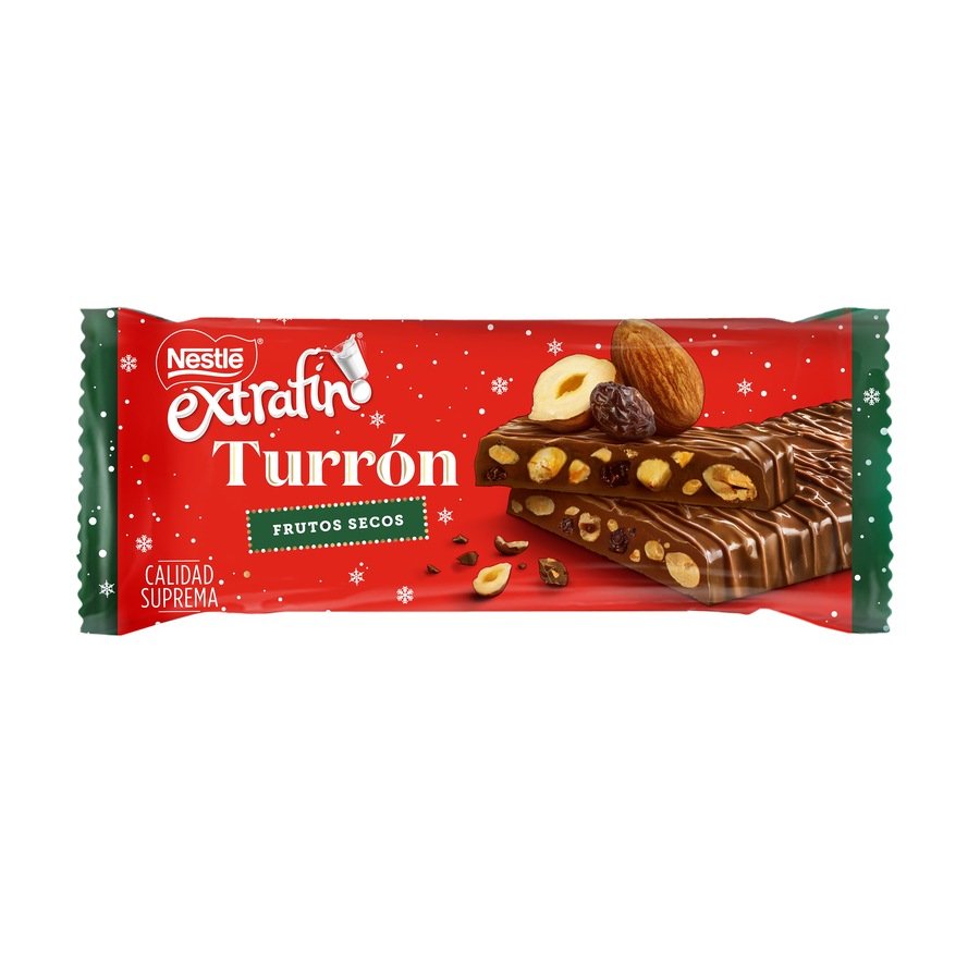 Turrón chcolate NESTLE extrafino con frutos secos 230 g