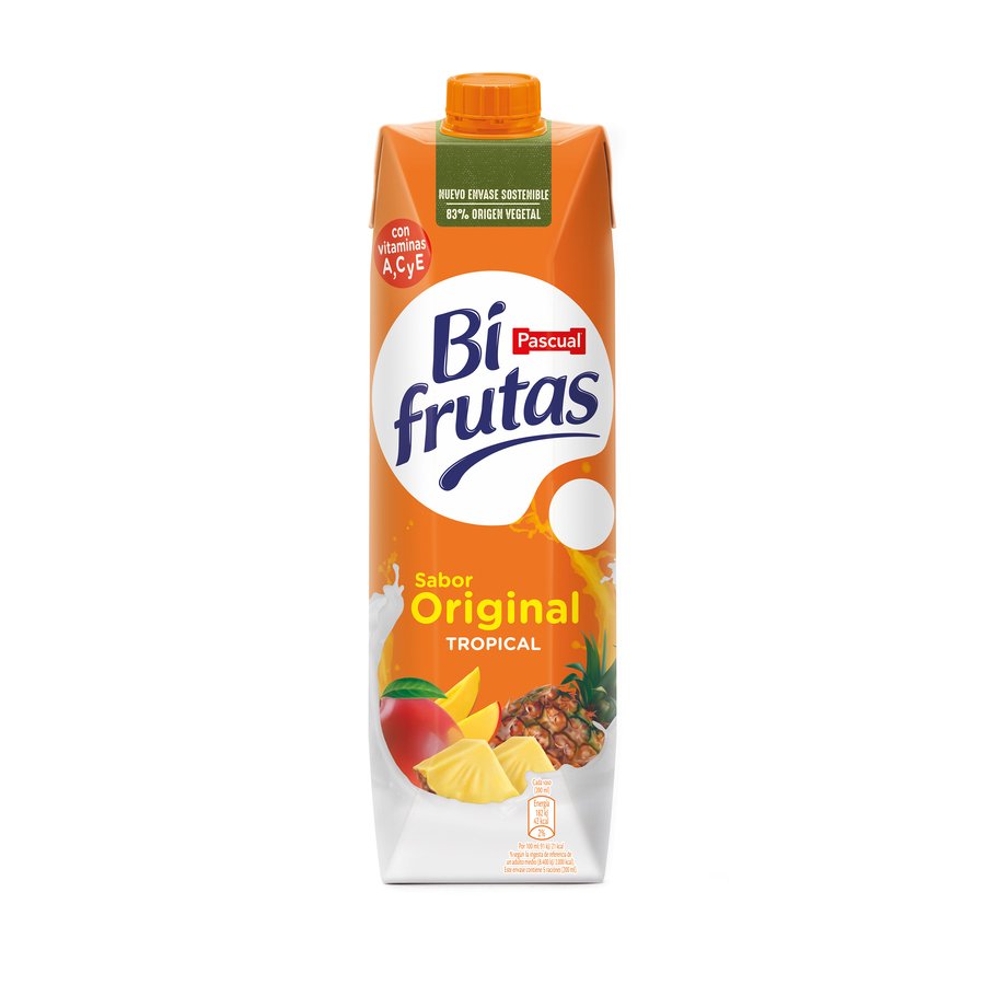 Bebida de leche y frutas PASCUAL BIRUTAS tropical 1 l