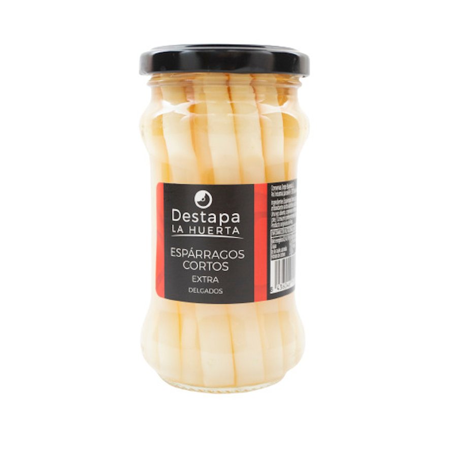 Espárragos blancos cortos DESTAPA LA HUERTA delgados Extra frasco 110 g pne.