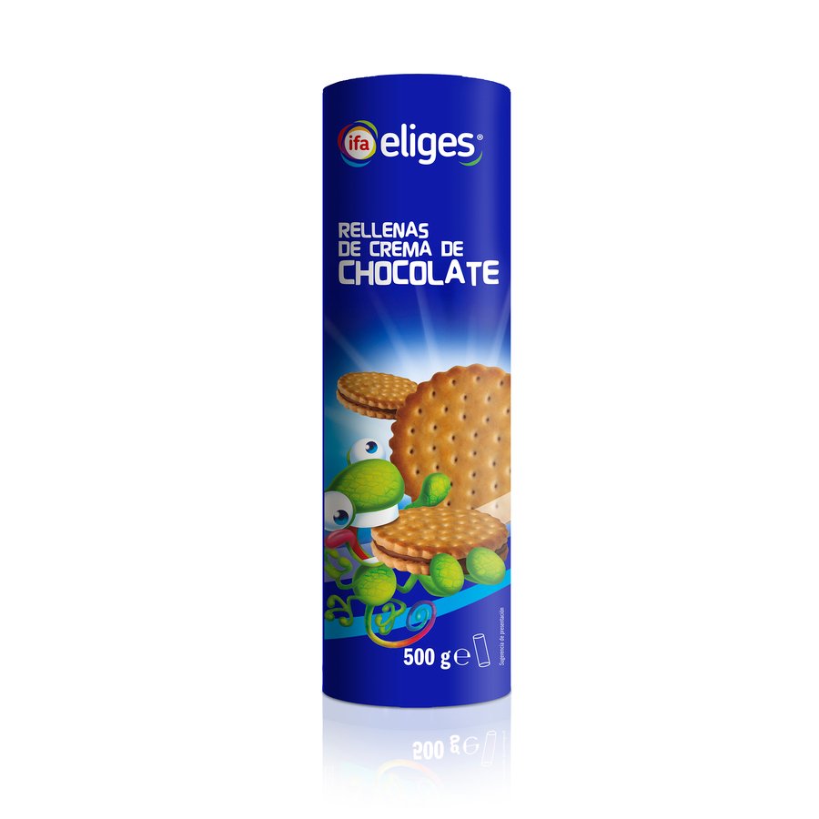 Galletas rellenas de chocolate IFA ELIGES paquete 500 g