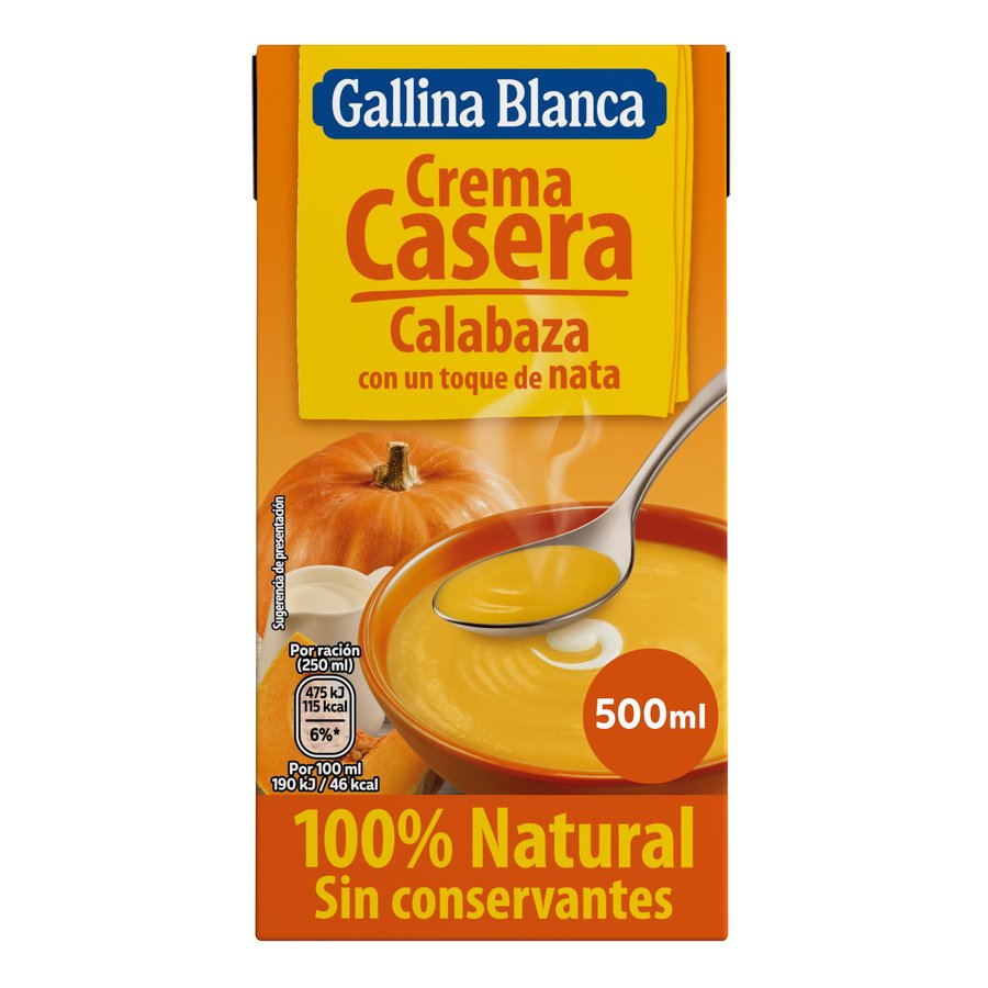 Crema casera calabaza GALLINA BLANCA brik 500 ml