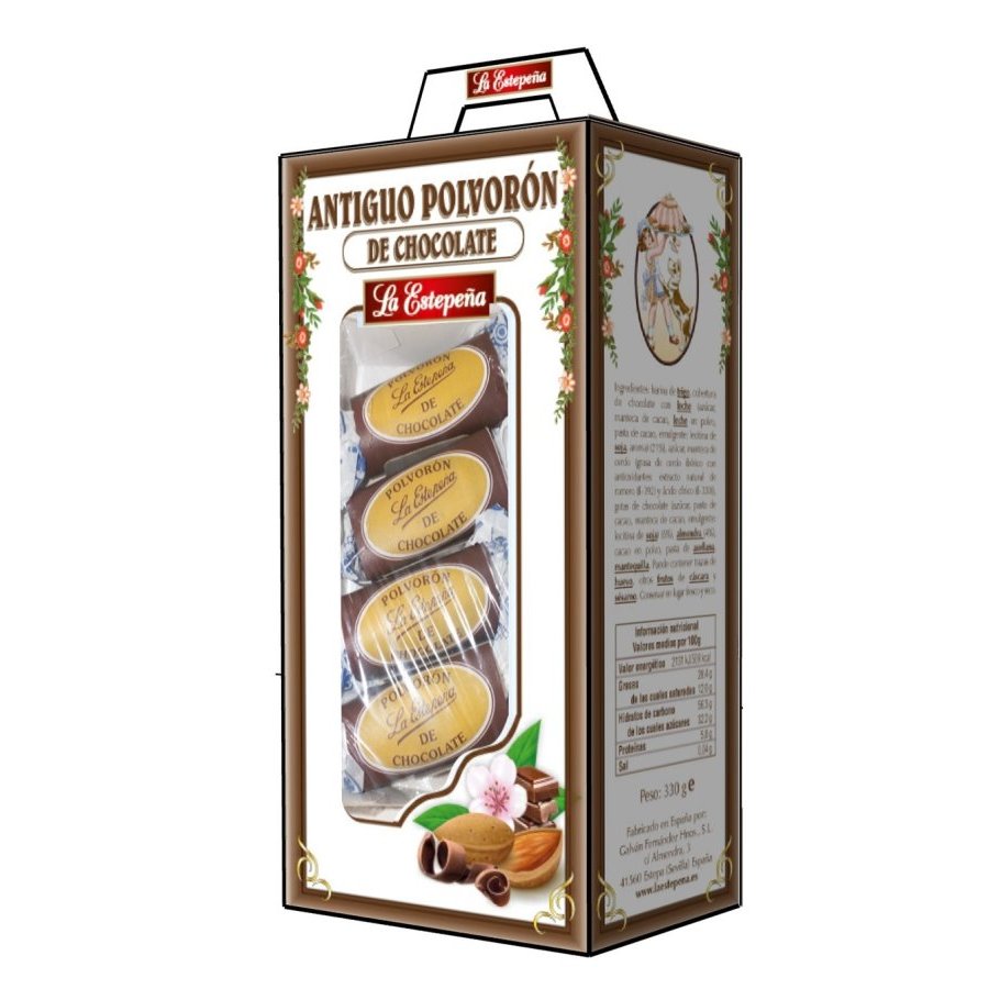 Antiguo polvorón con chocolate ESTEPEÑA 330 g