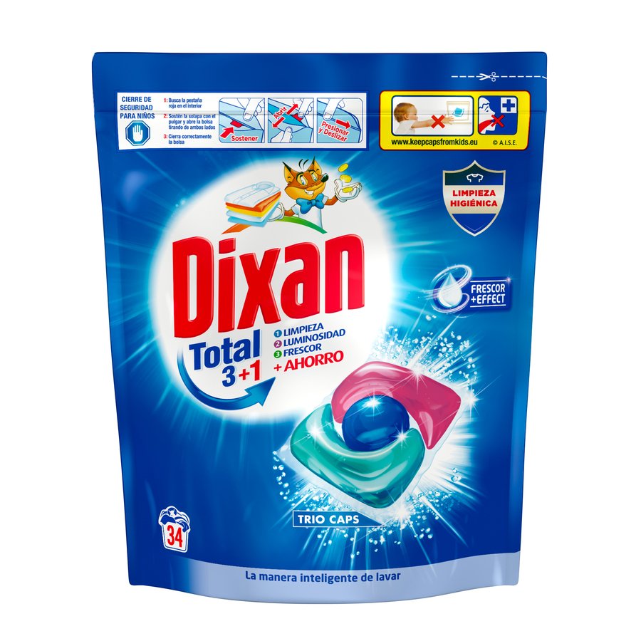 Detergente cápsulas DIXAN 34 unidades