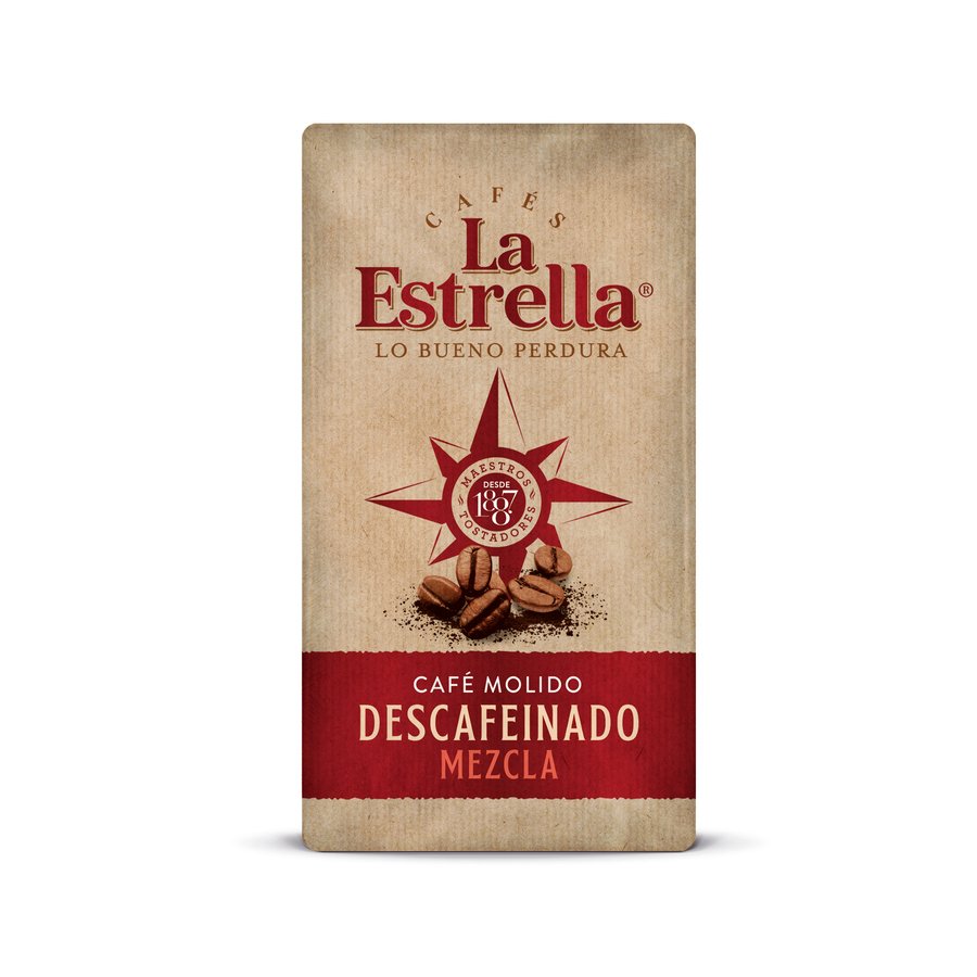 Café molido descafeinado mezcla LA ESTRELLA paquete 250 g