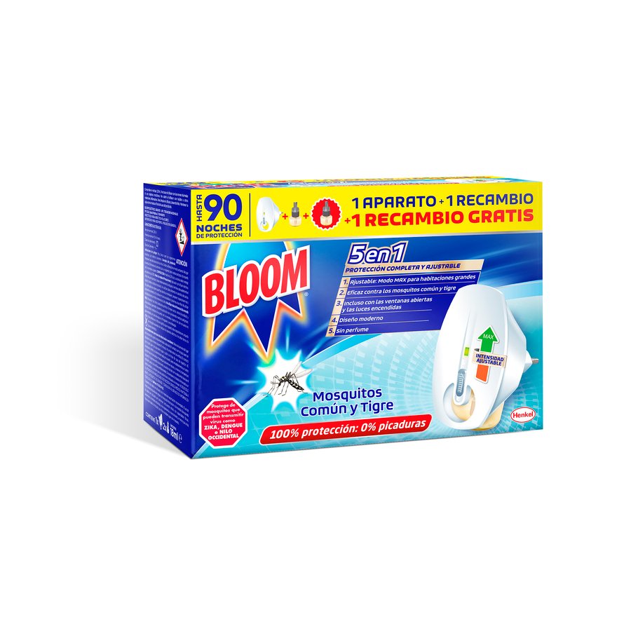 Insecticida BLOOM electric difusor + 1 recambio 45 noches