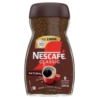 Café soluble NESCAFE Classic natural frasco 200 g