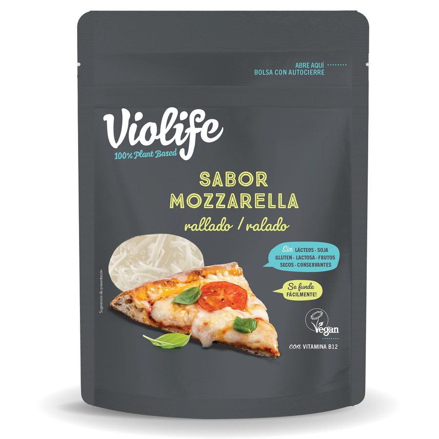 Preparado vegetal rallado mozzarella VIOLIFE 100% vegan 200 g