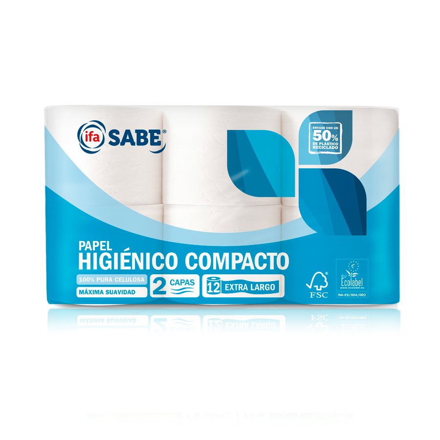 Papel higiénico IFA SABE compacto 12 rollos 2 capas