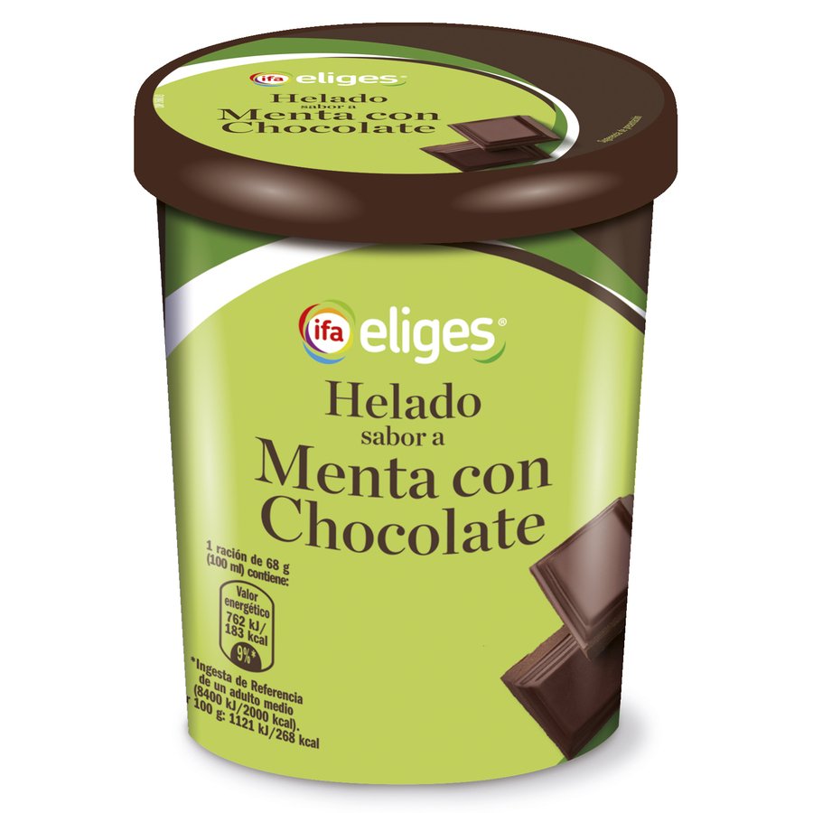 Helado menta chocolate IFA ELIGES tarrina 340 g