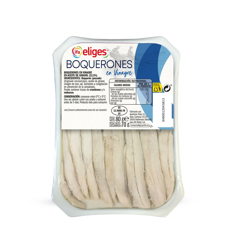 Boquerones en vinagre IFA ELIGES 70 g pne