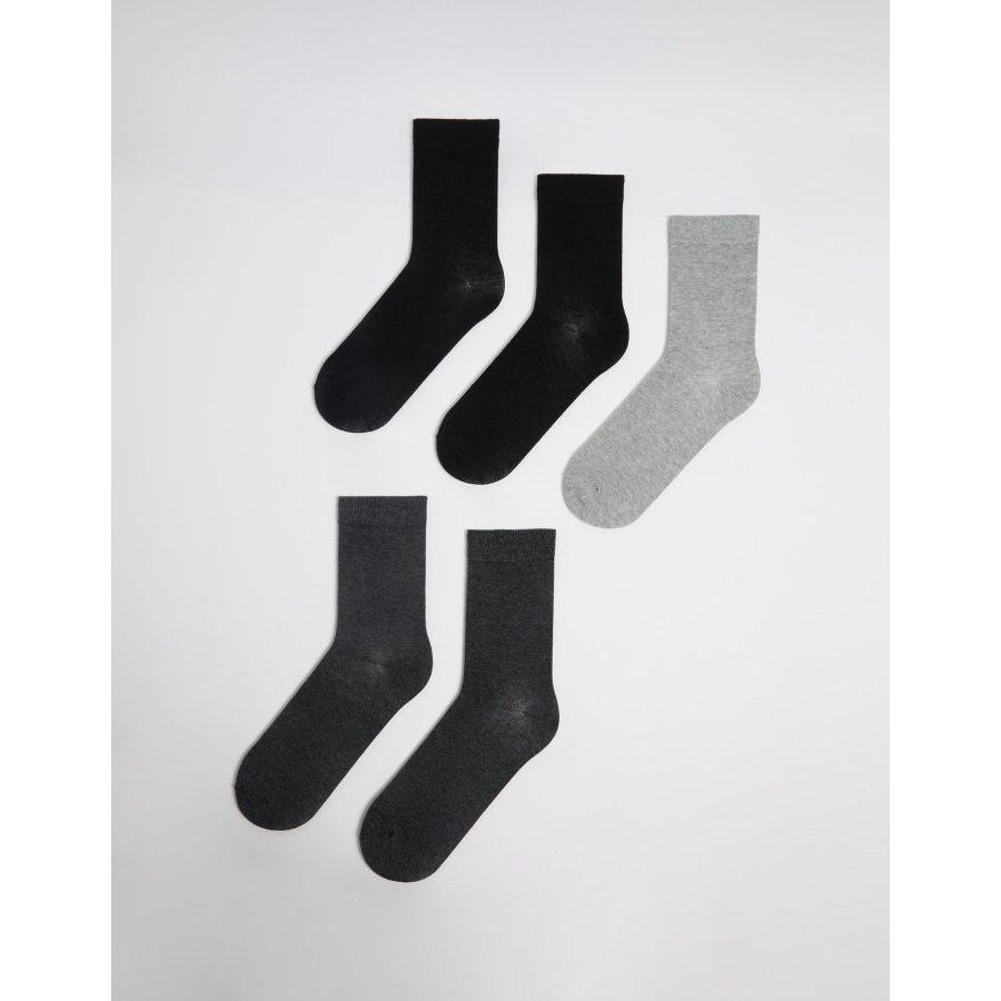 Pack 5 calcetines gris talla 39-46