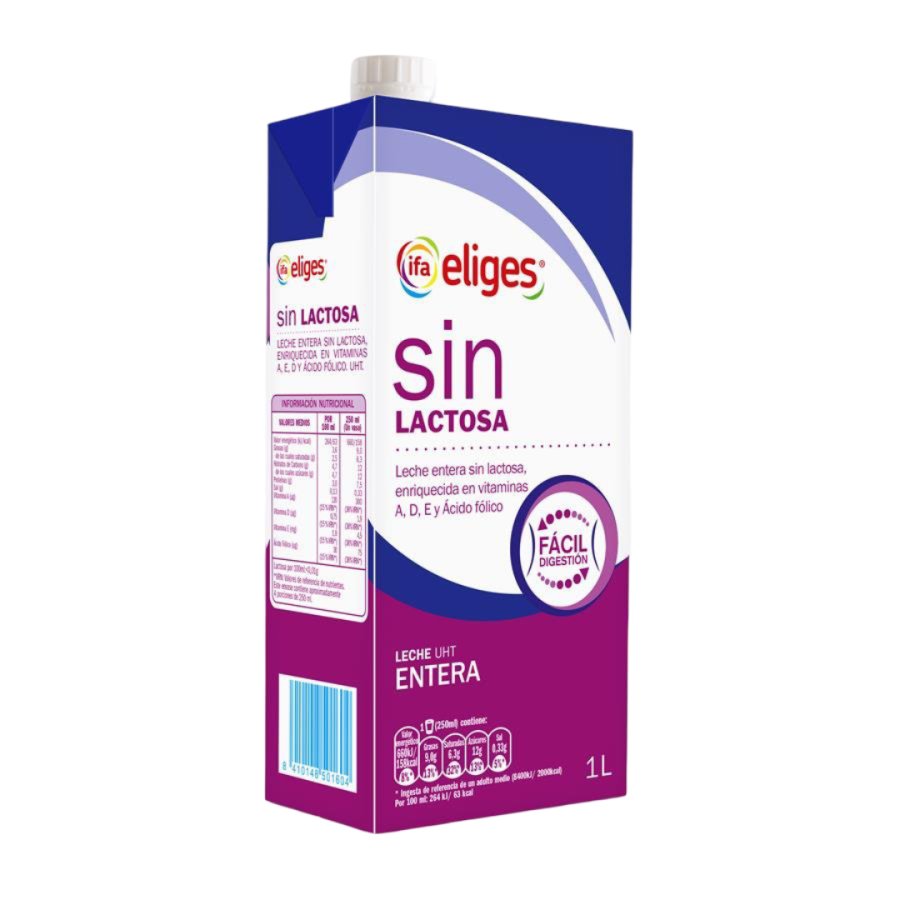 Leche sin lactosa entera IFA ELIGES 1 l
