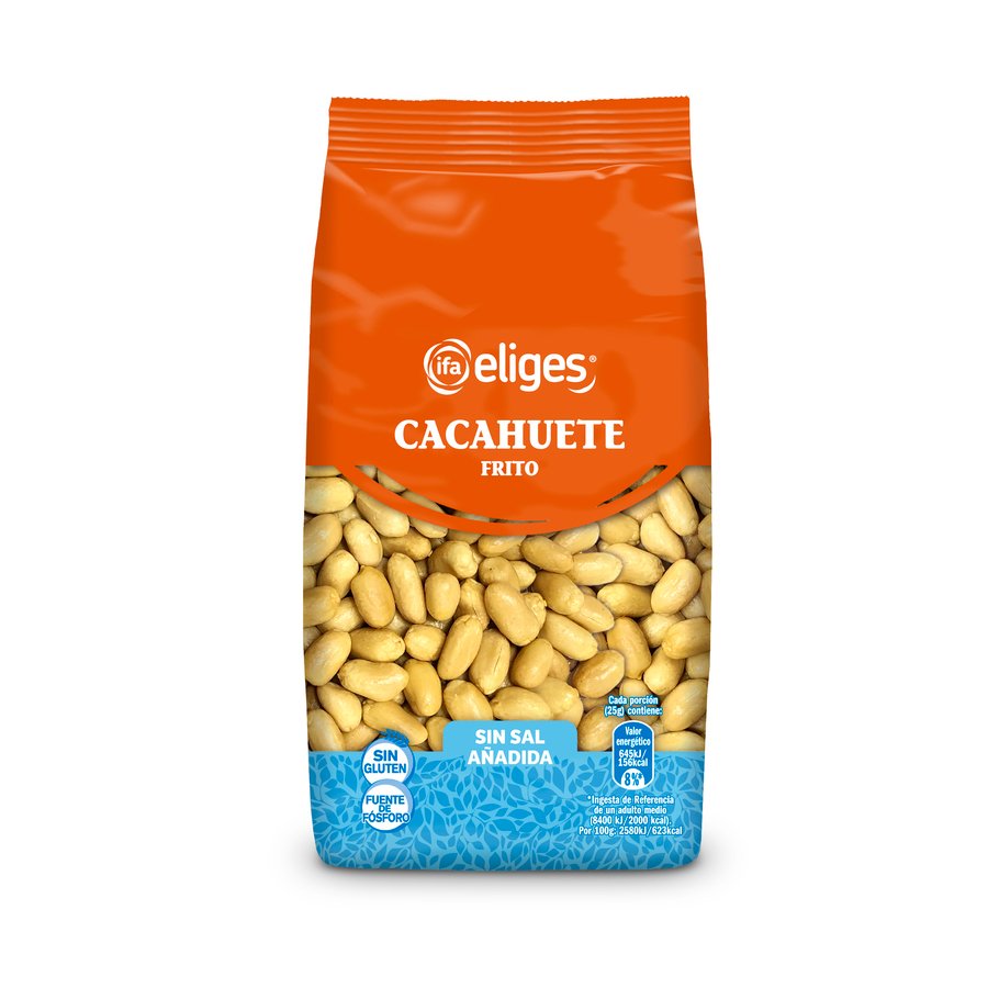 Cacahuete sin sal repelado frito IFA ELIGES 200 g