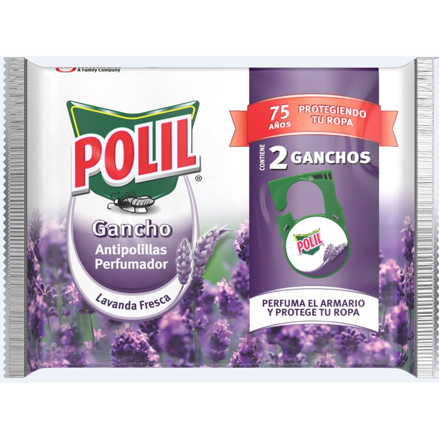 Gancho antipolilla perfumado POLIL RAID lavanda duplo