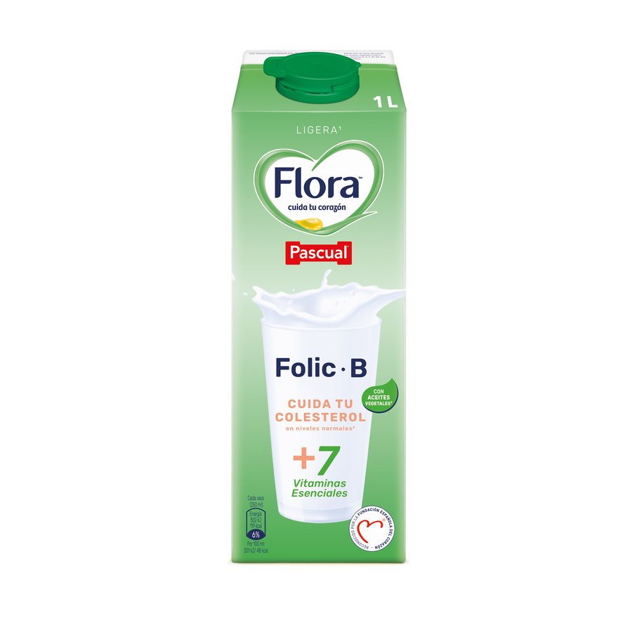 Preparado lácteo FLORA ligera folic-b brik 1 l