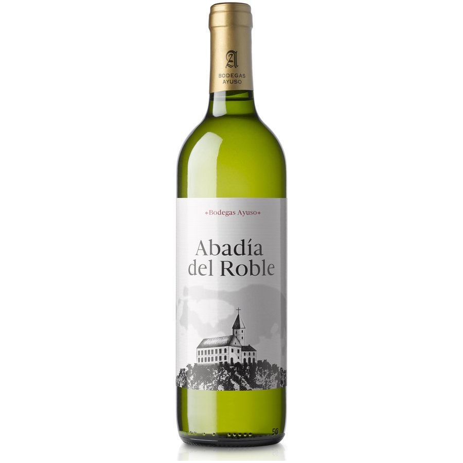 Vino blanco D.O.La Mancha ABADIA DEL ROBLE botella 75 cl