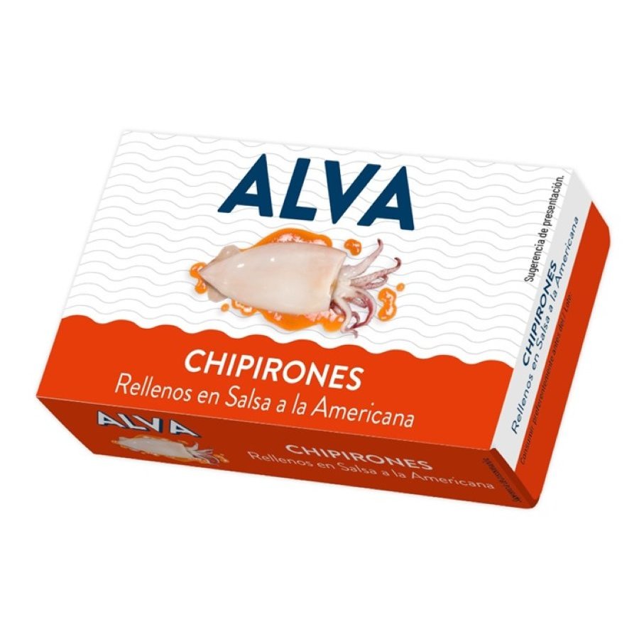 Chipirones ALVA rellenos en salsa americana 111 g pn.