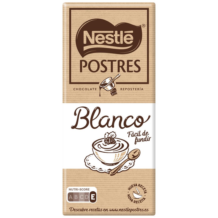 Chocolate blanco NESTLE Postres tableta 170 g