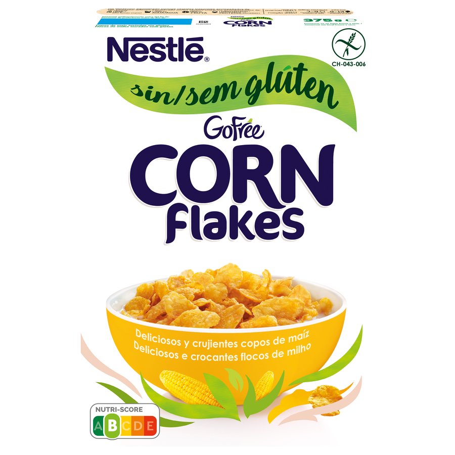Cereales NESTLE Corn Flakes sin gluten 375 g