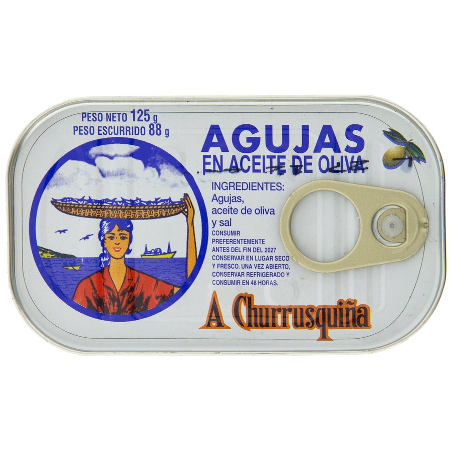 Agujas en aceite de oliva A CHURRUSQUIÑA 125 g pn.