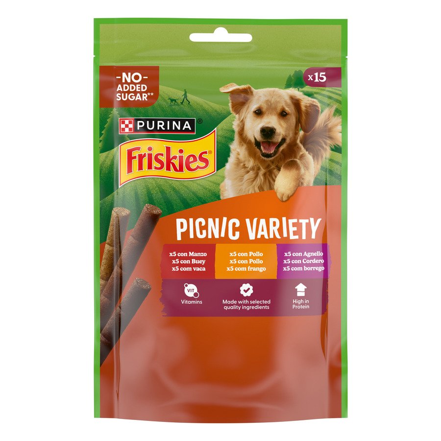 Snack perro FRISKIES PICNIC buey/pollo/cordero 15 unidades 126 g