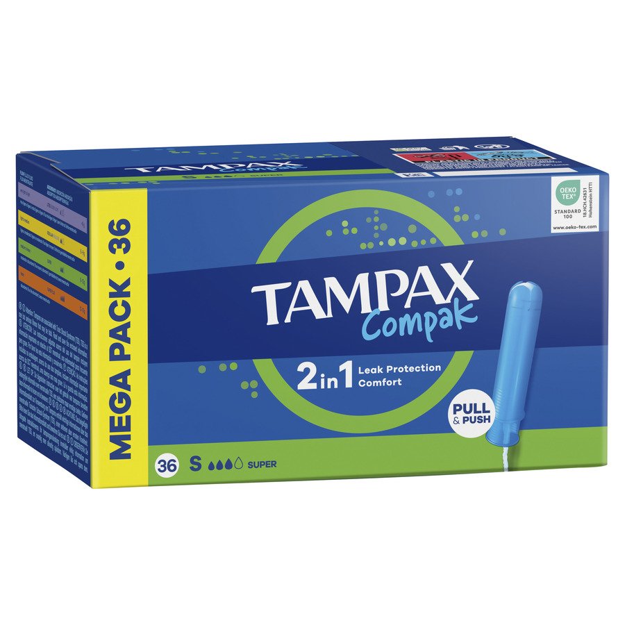 Tampones TAMPAX Compak Súper 36 unidades
