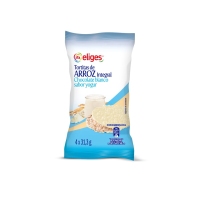 Tortiñas de arroz integral IFA ELIGES chocolate branco sabor iogur 4x31,3 g