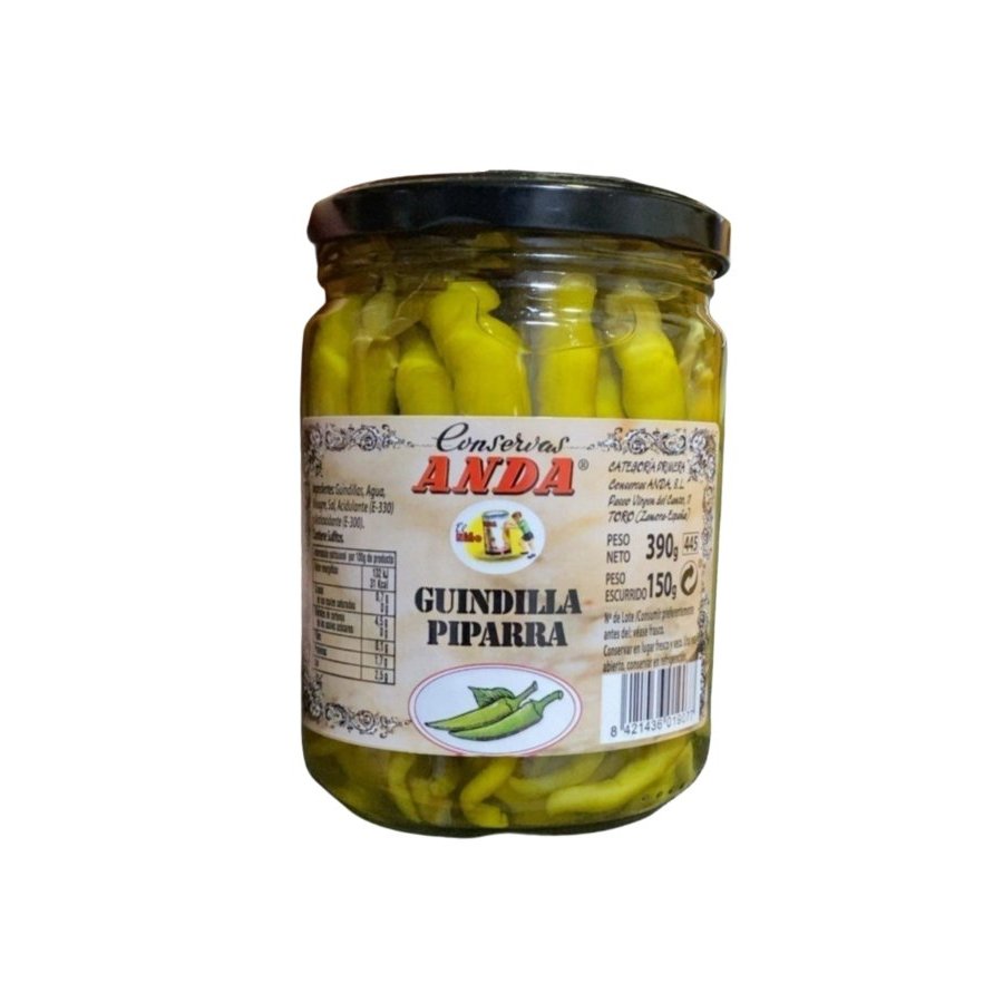 Guindilla piparra ANDA en vinagre frasco 150 g pne.