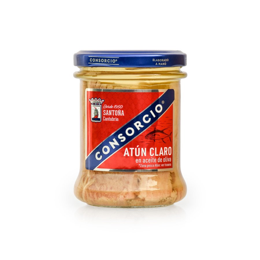 Atún claro en aceite de oliva CONSORCIO frasco 195 g pn.