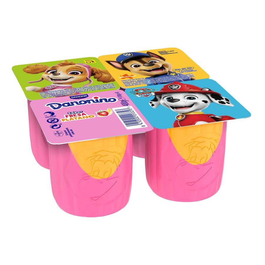 Queso fresco petit DANONE DANONINO fresa-plátano 4x100 g