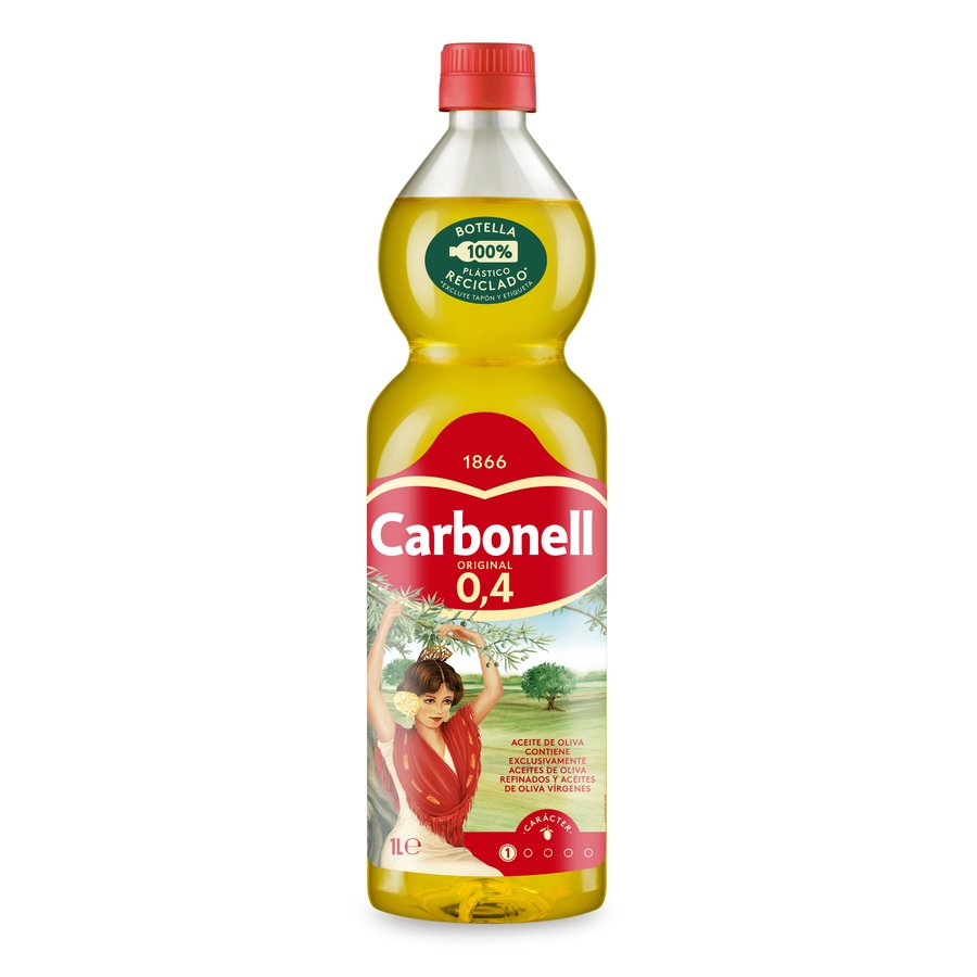 Aceite oliva 0,4º CARBONELL botella 1 l