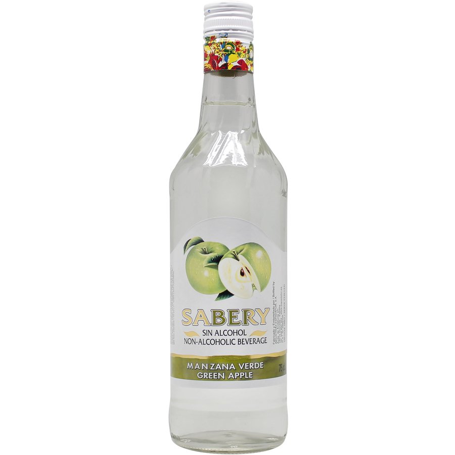 Bebida refrescante sin alcohol SABERY manzana verde 75 cl