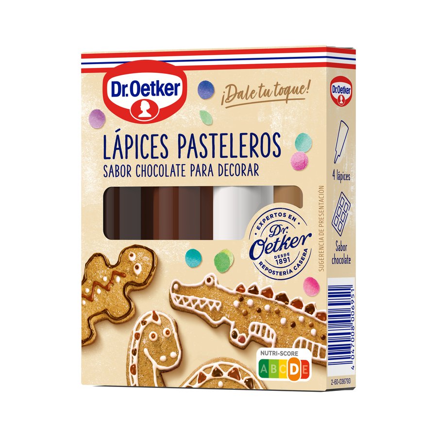 Lápices pasteleros sabor chocolate DR. OTEKER 76 g