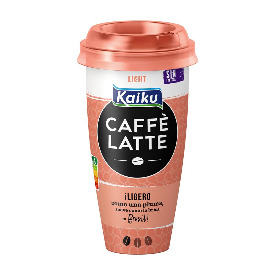 Bebida refrigerada KAIKU caffe latte light sin lactosa 230 ml