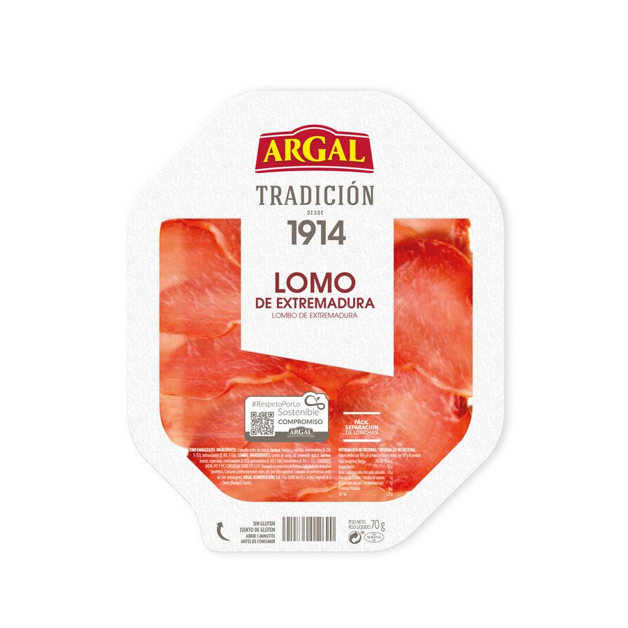 Lomo Extremadura ARGAL trad.1914 lonchas 70 g