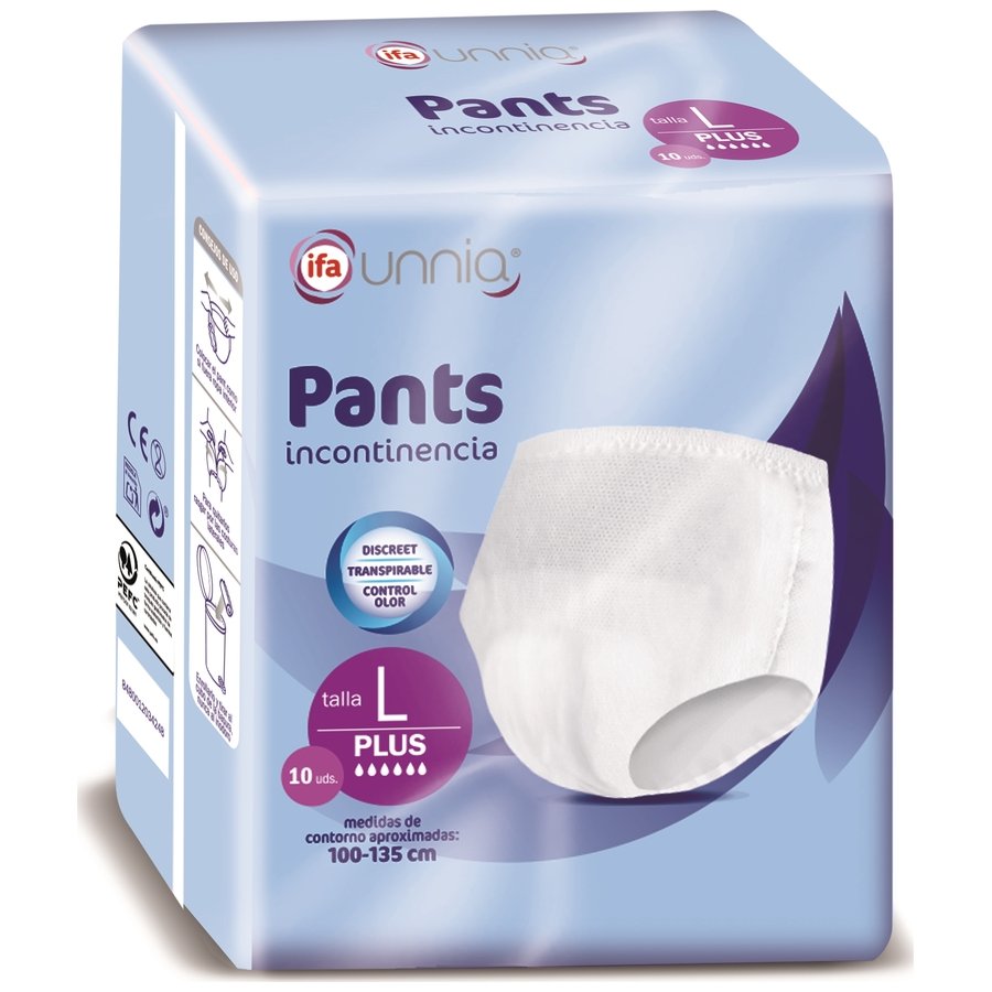 Pants incontinencia IFA UNNIA unisex talla L plus 10 unidades