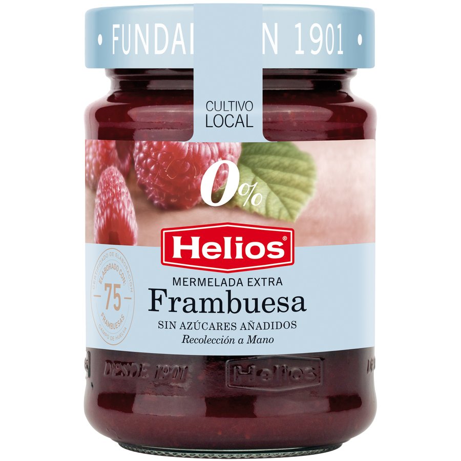 Mermelada HELIOS 0% frambuesa sin azúcar añadido 280 g