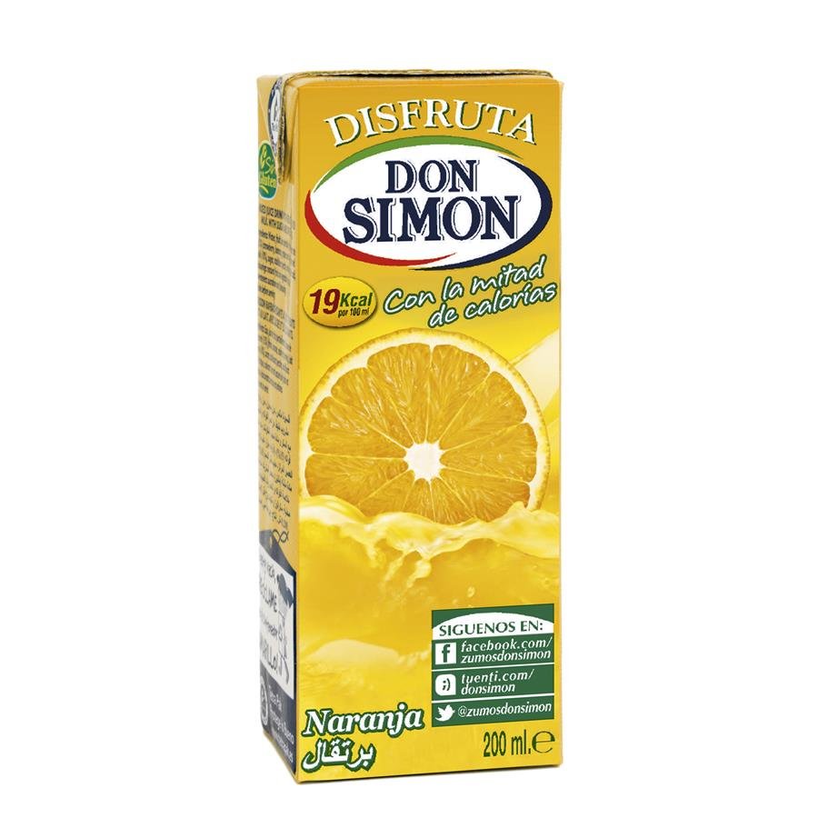 Néctar naranja DON SIMON Disfruta sin azúcar añadido 6 x 200 ml