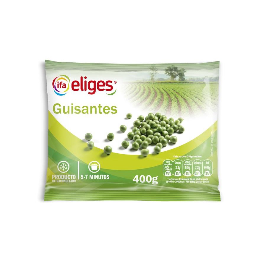 Guisantes finos congelados IFA ELIGES bolsa 400 g