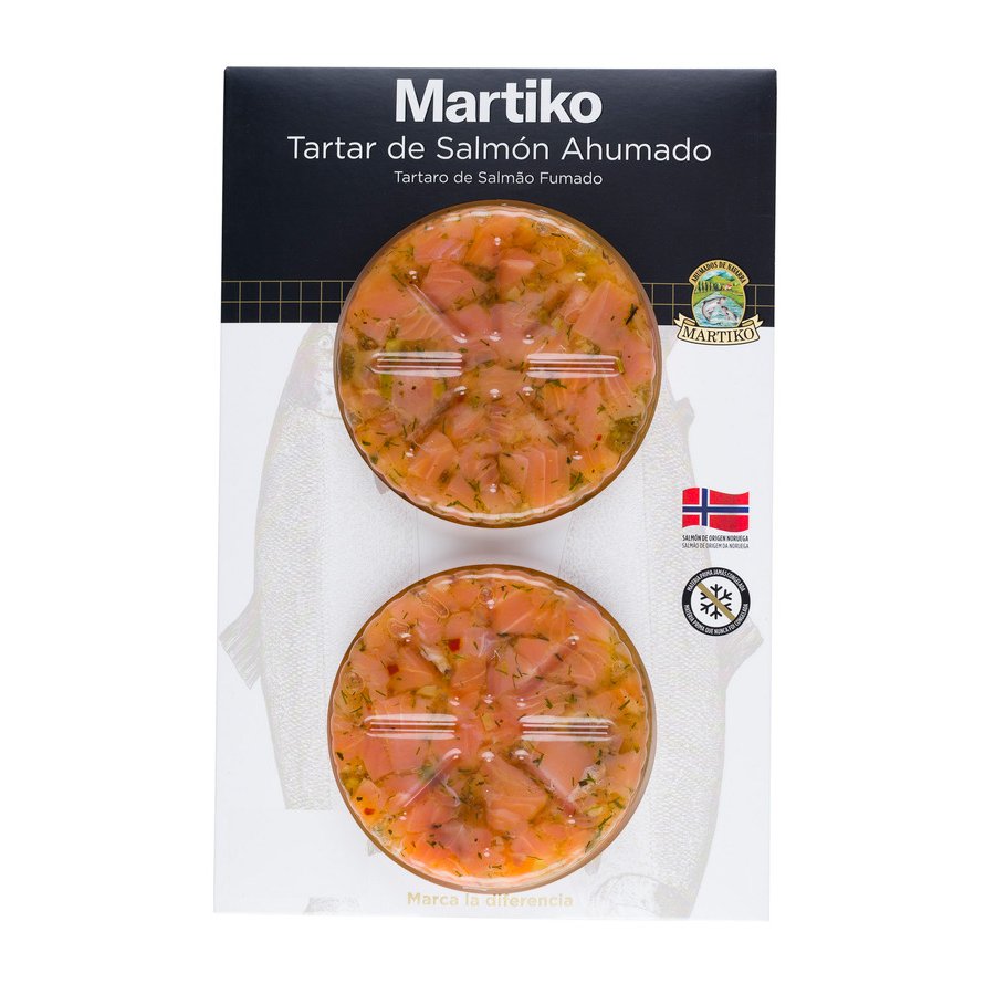 Tartar de salmón ahumado MARTIKO 2x75 g